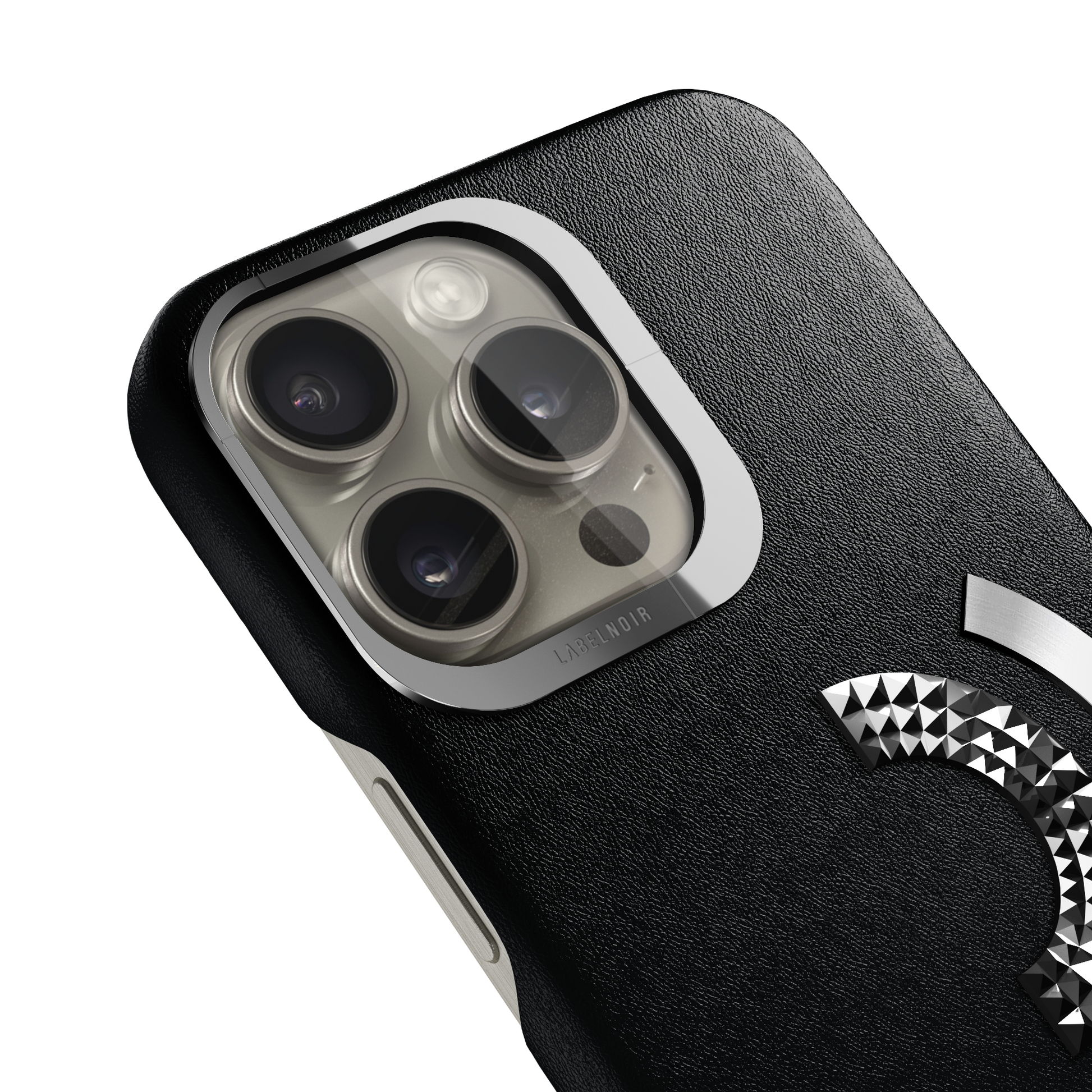 Iphone 15 Pro Black Ornate Case | Label Noir Genève