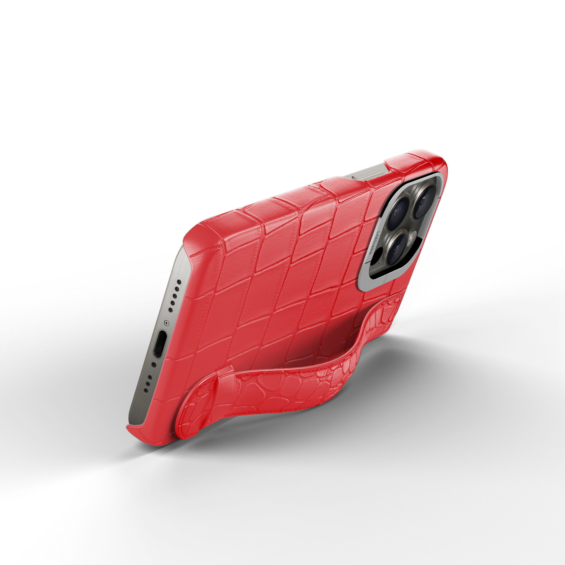 Iphone 15 Pro Red Alligator Strap Case | Magsafe