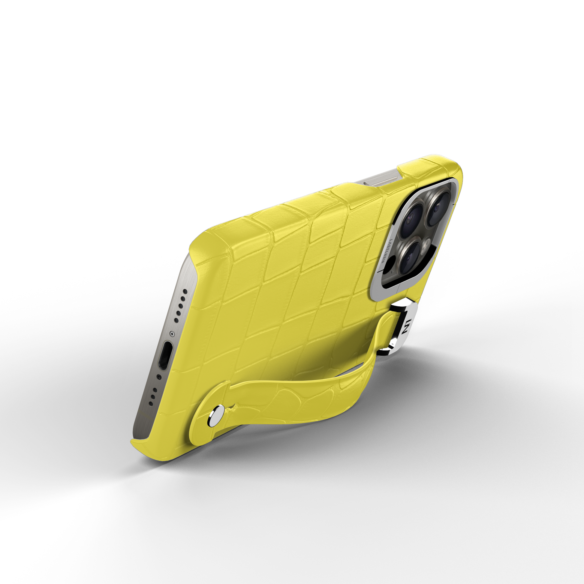 Iphone 16 Pro Max Yellow Alligator Removable Strap Case | Magsafe