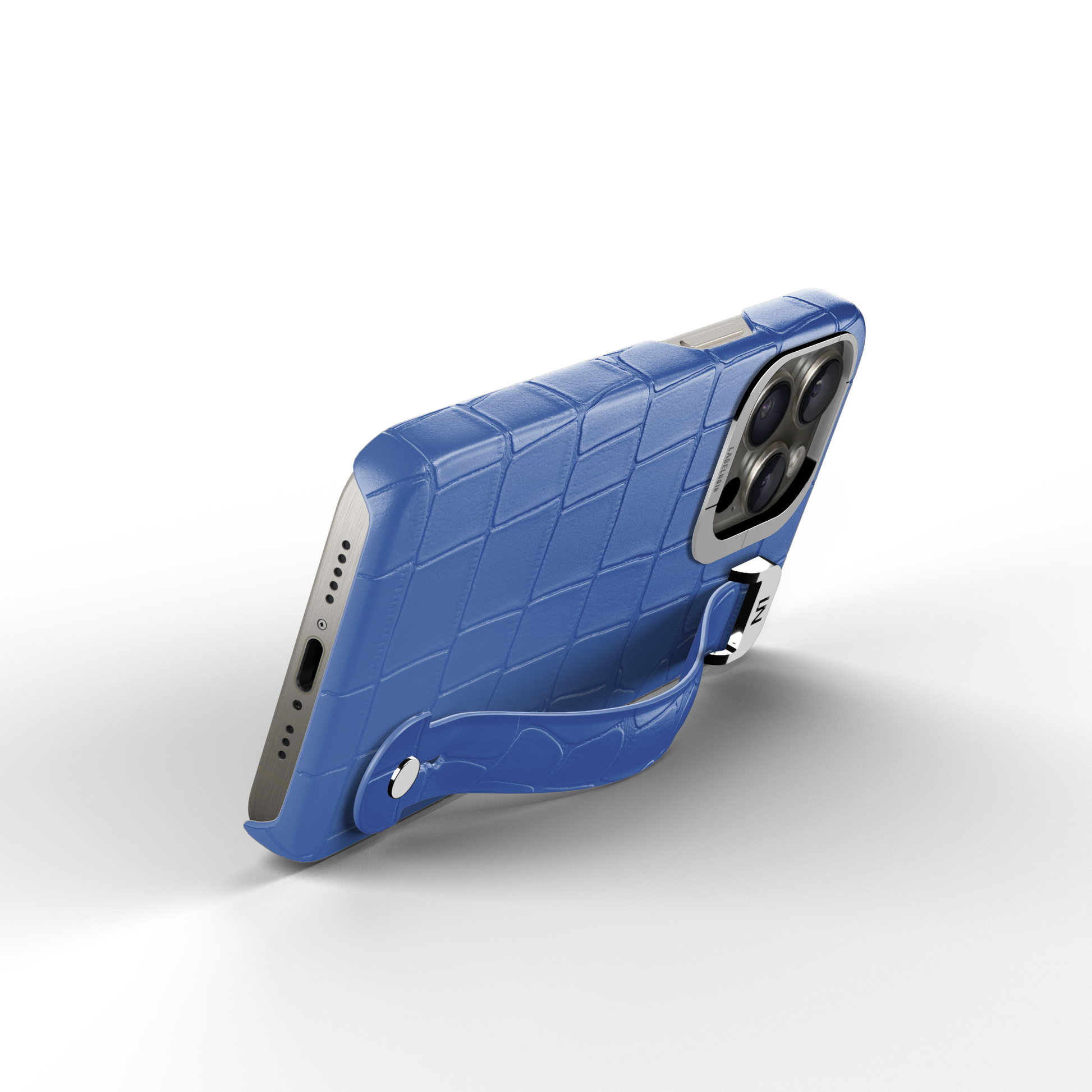 Iphone 16 Pro Phantom Blue Alligator Removable Strap Case | Magsafe