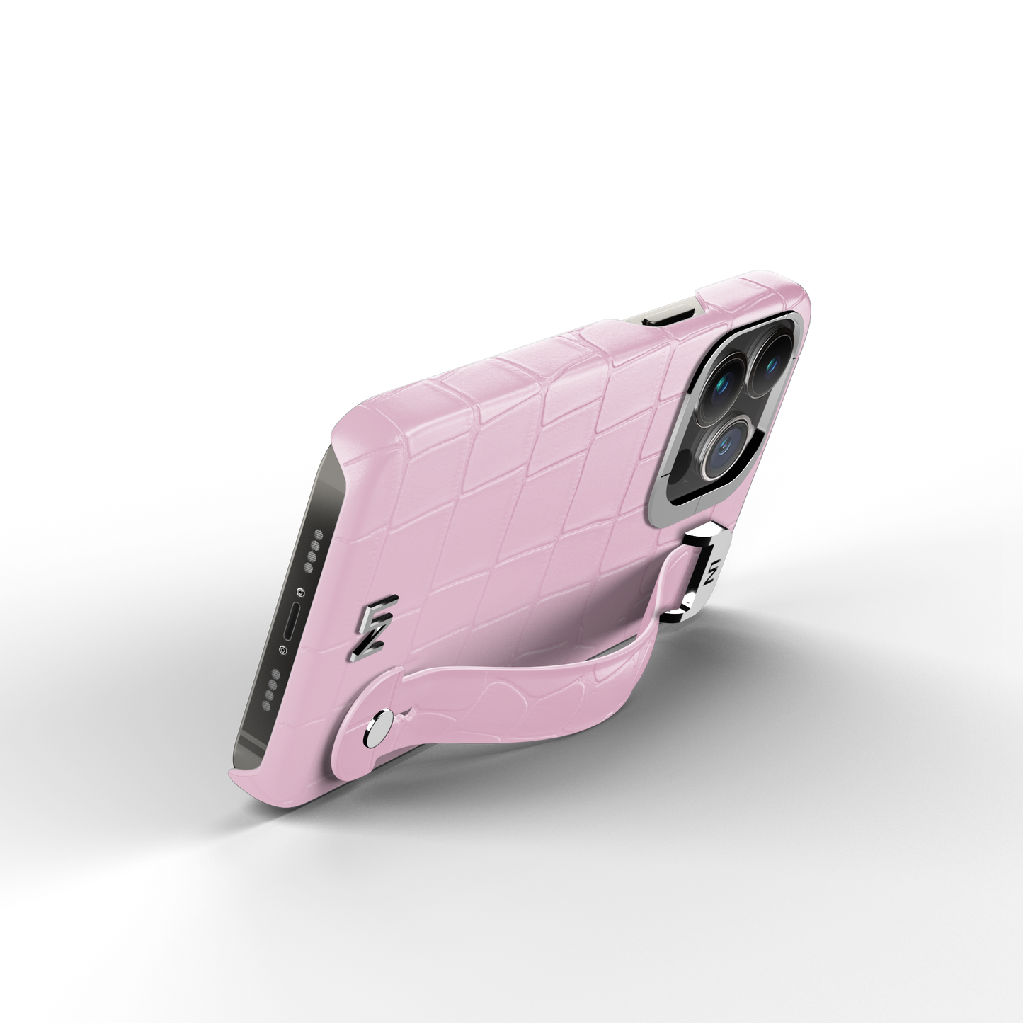 Iphone 13 Pro Pink Alligator Removable Strap Case | Magsafe