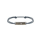 Carbone Grey Cord Bracelet in Charcoal Grey Treated gold