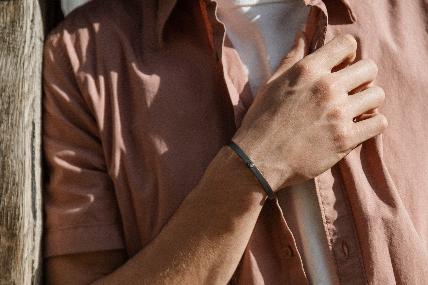 Charcoal Grey Open Bangle