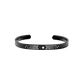 Black Open Bangle Pavé Set