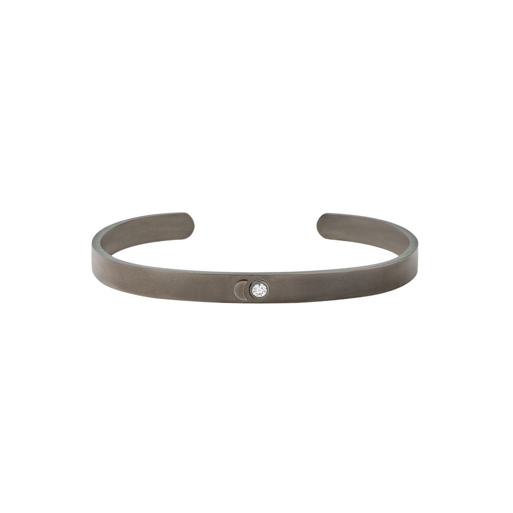 Charcoal Grey Open Bangle