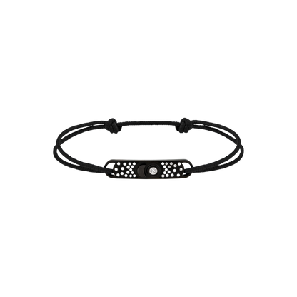 Pavé Set Carbone Cord Bracelet